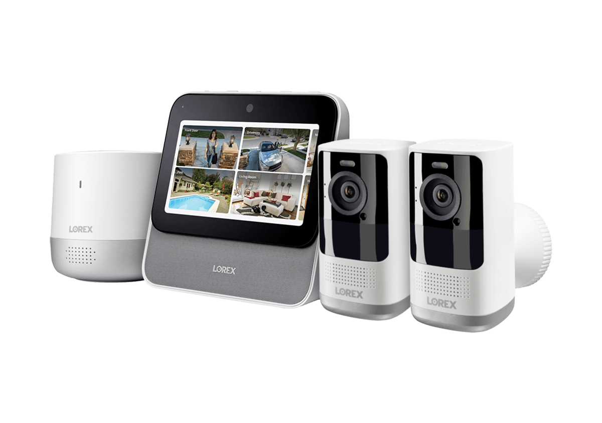 Lorex Smart Home Security Center With 2K Cameras And Range Extender