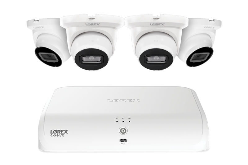 Lorex Fusion Series 4K+ 16 Channel (8 Wired + 8 Fusion Wi-Fi) 2TB Wired System with A14 Wired 2K IP Turret Cameras - White 4