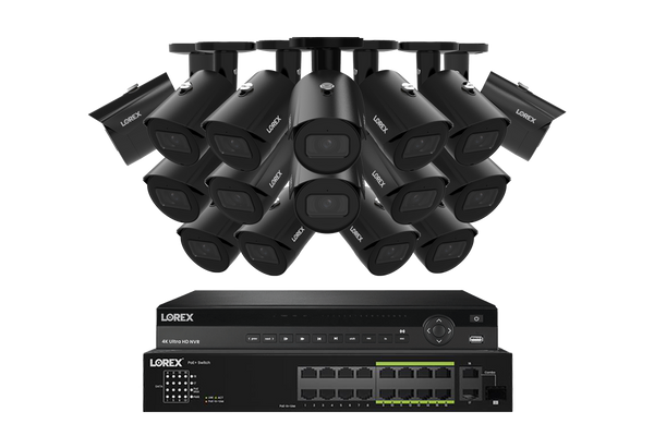 Lorex Elite Series 4K 32 Camera Capable 8TB Wired NVR System with A14 IP Bullet Cameras