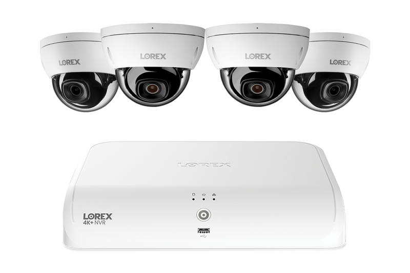 Lorex Fusion Series 4K+ 16 Channel (8 Wired + 8 Fusion Wi-Fi) 2TB Wired System with A4 Wired 4K IP Turret Cameras - White 4