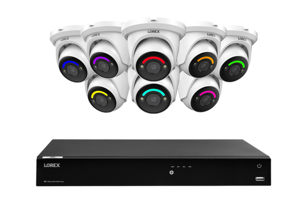 Lorex Fusion Series 4K 16 Camera Capable (Wired or Fusion Wi-Fi) 4TB Wired NVR System with Wired 4K IP Bullet Cameras