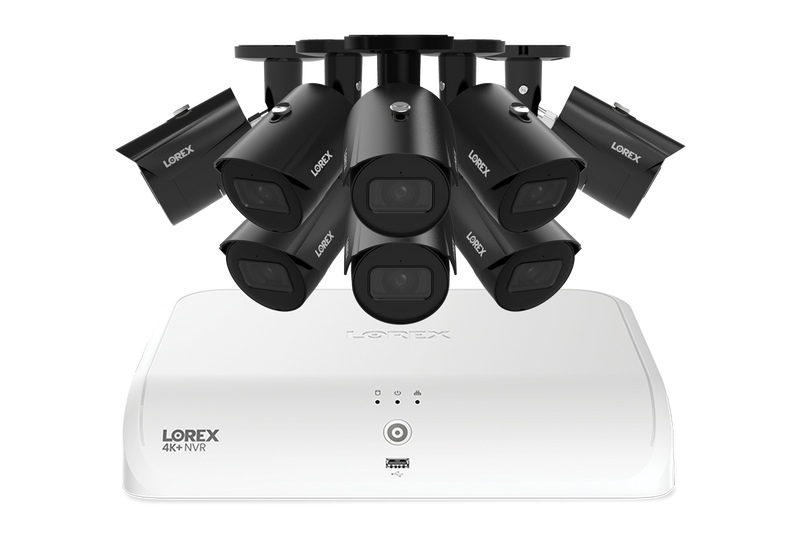 Lorex Fusion Series 4K+ 16 Channel (8 Wired + 8 Fusion Wi-Fi) 2TB Wired System with A14 Wired 2K IP Bullet Cameras - Black 8