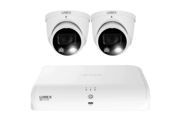 Lorex Fusion Series 4K+ 16 Channel (8 Wired + 8 Fusion Wi-Fi) 2TB Wired System with H13 Wired 4K IP Dome Cameras