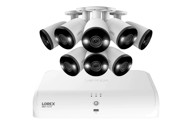 Lorex Fusion Series 4K 16 Camera Capable (8 Wired + 8 Fusion Wi-Fi) 2TB Wired System with H13 IP Bullet Cameras - 8