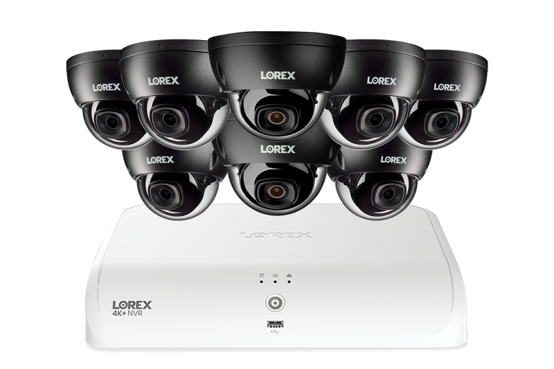 Lorex Fusion Series 4K+ 16 Channel (8 Wired + 8 Fusion Wi-Fi) 2TB Wired System with A4 Wired 4K IP Turret Cameras - Black 8