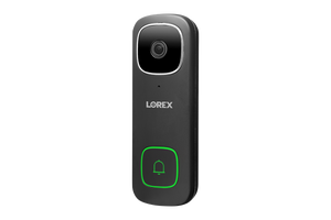 Lorex 2K Wired Video Doorbell, Black Single