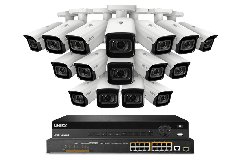 Lorex Elite Series NVR with N4 (Nocturnal Series) IP Bullet Cameras - 4K 32-Channel 8TB Wired System