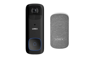 Lorex 2K Wi-Fi Video Doorbell (Battery-Operated) with Wi-Fi Chimebox (32GB)