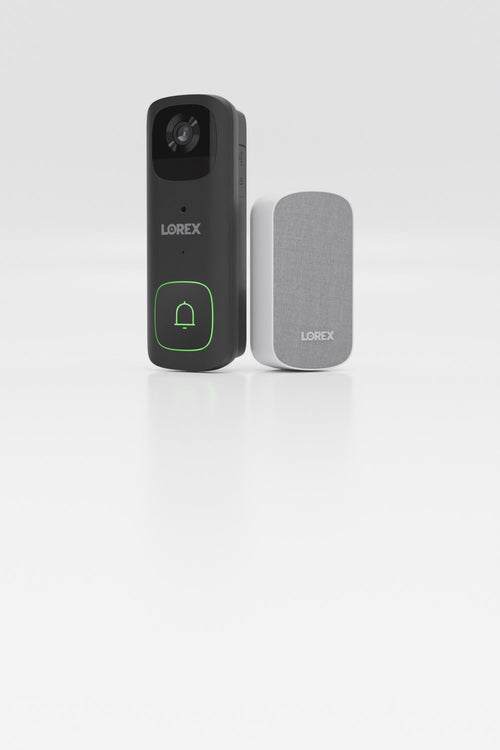 Lorex 2K Wi-Fi Video Doorbell (Battery-Operated) with Wi-Fi Chimebox (32GB)