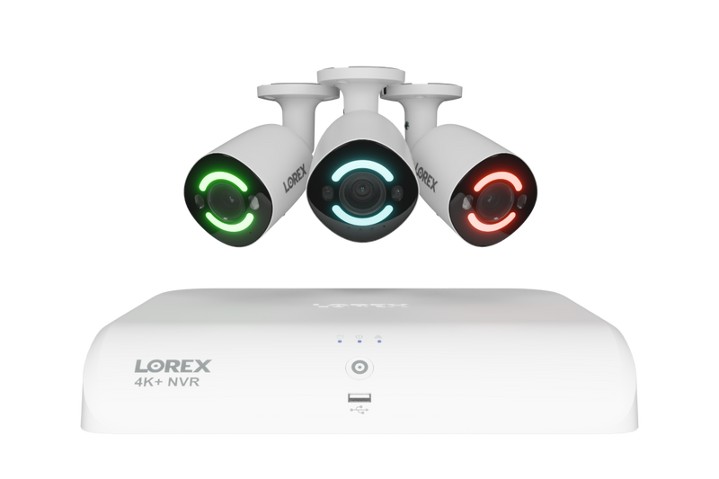 4K+ (12MP) IP Security Cameras with 16-Channel (8 Wired, 8 Wi-Fi) Fusion Recorder