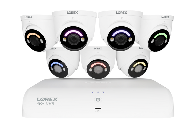 4K+ (12MP) IP Security Cameras with 16-Channel (8 Wired, 8 Wi-Fi) Fusion Recorder