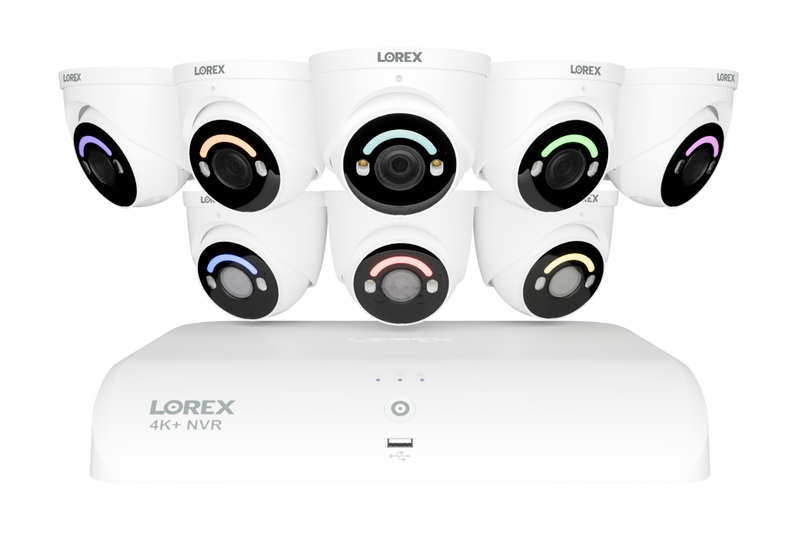 4K+ (12MP) IP Security Cameras with 16-Channel (8 Wired, 8 Wi-Fi) Fusion Recorder