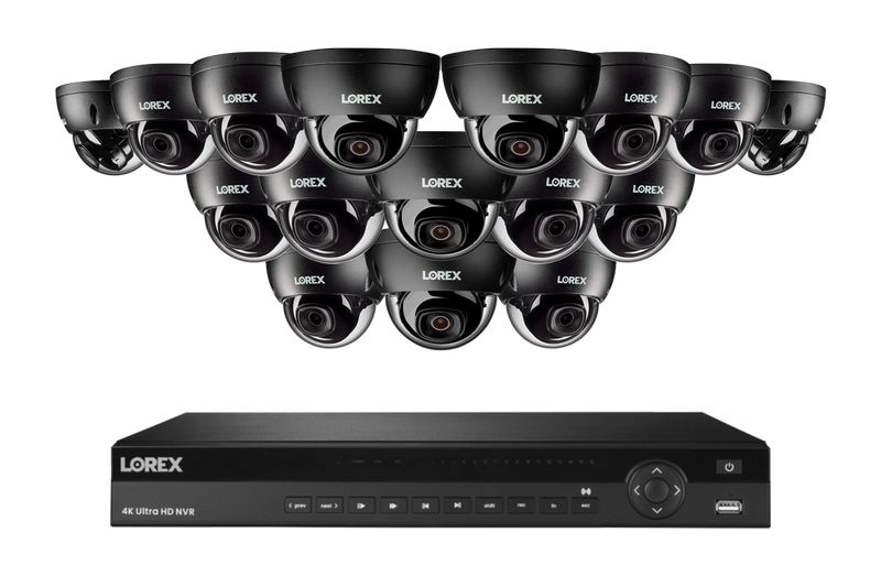 Lorex Elite Series NVR with A10 IP Dome Cameras - 4K 16-Channel 4TB Wired System