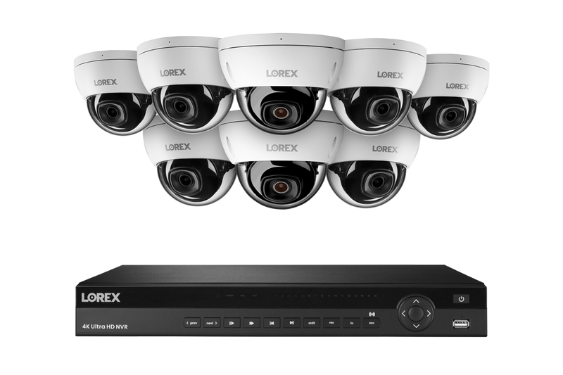 Lorex Elite Series NVR with A10 IP Dome Cameras - 4K 16-Channel 4TB Wired System