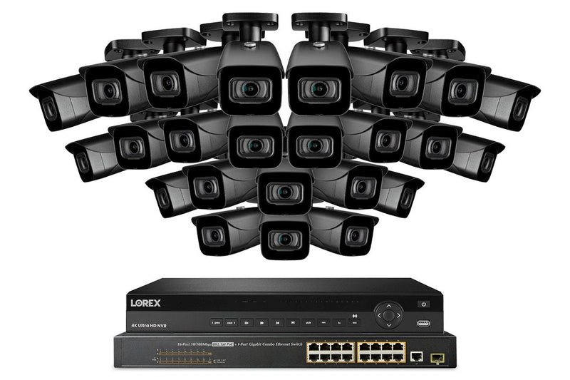 Lorex 4K (32 Camera Capable) 8TB Wired NVR System with IP Bullet Cameras