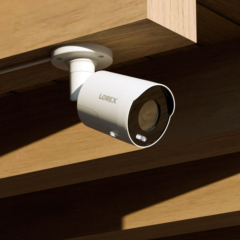 Lorex 4K IP Wired Bullet Security Camera with Smart Deterrence and Smart Motion Detection