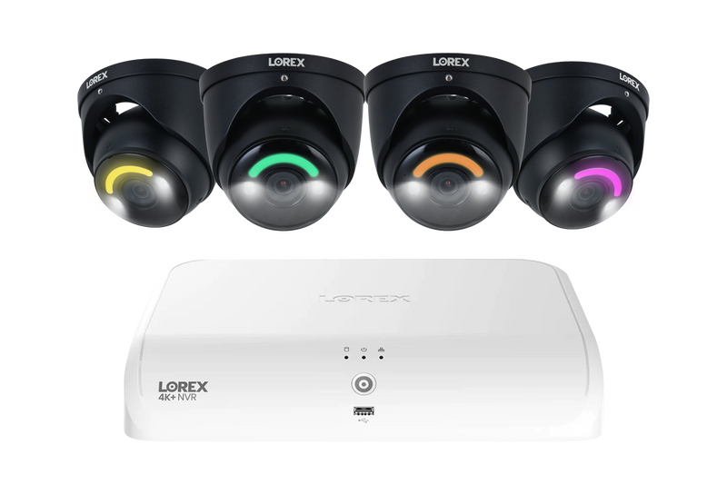 Lorex Fusion Series 4K+ 16 Channel (8 Wired + 8 Fusion Wi-Fi) 2TB Wired System with H16 Wired 4K IP Dome Cameras - Black 4