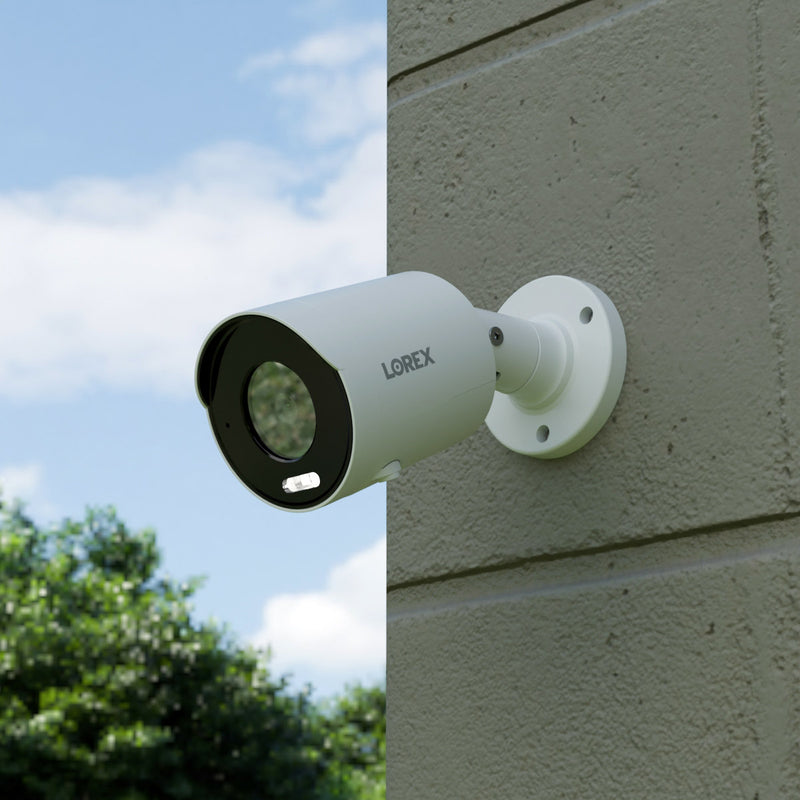 Lorex 4K IP Wired Bullet Security Camera with Smart Deterrence and Smart Motion Detection