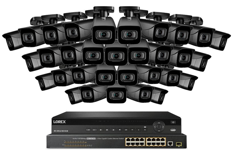 Lorex 4K (32 Camera Capable) 8TB Wired NVR System with IP Bullet Cameras