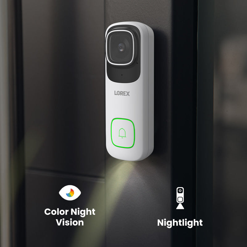 Lorex Wireless Fusion - 4K+ NVR with 4K Wired Doorbell and 4K Dual Lens Smart Security Lighting Camera