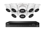 Lorex Fusion Series 4K 16 Camera Capable (Wired or Fusion Wi-Fi) 4TB Wired NVR System with 4MP (2K) A4 IP Turret Cameras- White 8