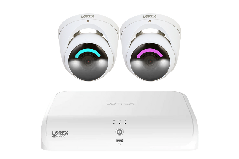 Lorex Fusion Series 4K+ 16 Channel (8 Wired + 8 Fusion Wi-Fi) 2TB Wired System with H16 Wired 4K IP Dome Cameras - White 2