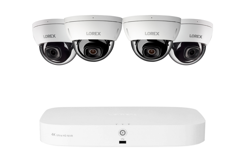 Lorex Fusion Series 4K 16 Camera Capable (8 Wired + 8 Fusion Wi-Fi) 2TB Wired NVR System with 4MP (2K) A4 IP Dome Cameras - White 4