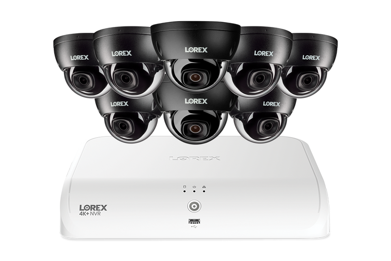 Lorex Fusion Series 4K+ 16 Channel (8 Wired + 8 Fusion Wi-Fi) 2TB Wired System with A14 Wired 2K IP Dome Cameras - Black 8