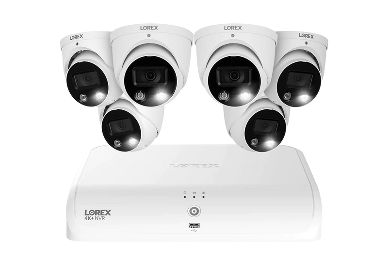 Lorex Fusion Series 4K+ 16 Channel (8 Wired + 8 Fusion Wi-Fi) 2TB Wired System with H13 Wired 4K IP Dome Cameras - 6