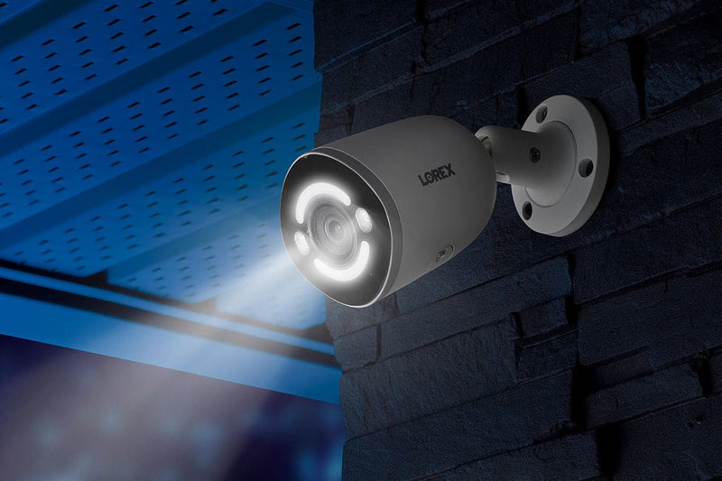 Lorex 4K Smart Security Lighting Deterrence Bullet AI PoE IP Wired Camera - Lorex Technology Inc.